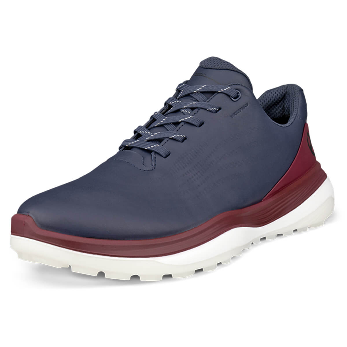 Ecco Mens LT1 Lace Up Waterproof Spikeless Full Grain Leather Golf Shoes