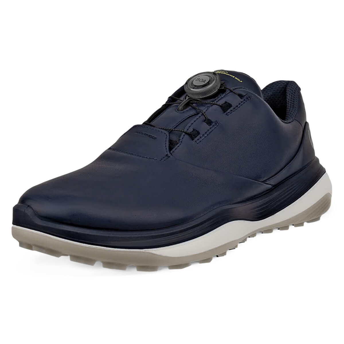 Ecco Mens 2026 LT1 Boa Waterproof Leather Cushioned Spikeless Golf Shoes