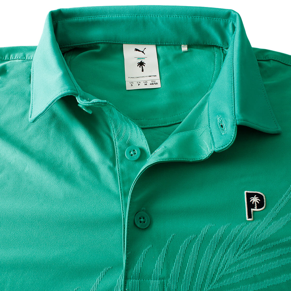 Polo Puma Golf Para Hombres X Ptc Jacquard Absorbe Humedad Palma 45% DE DESCUENTO PRECIO DE VENTA SUGERIDO POR EL FABRICANTE - Imagen 8 de 9