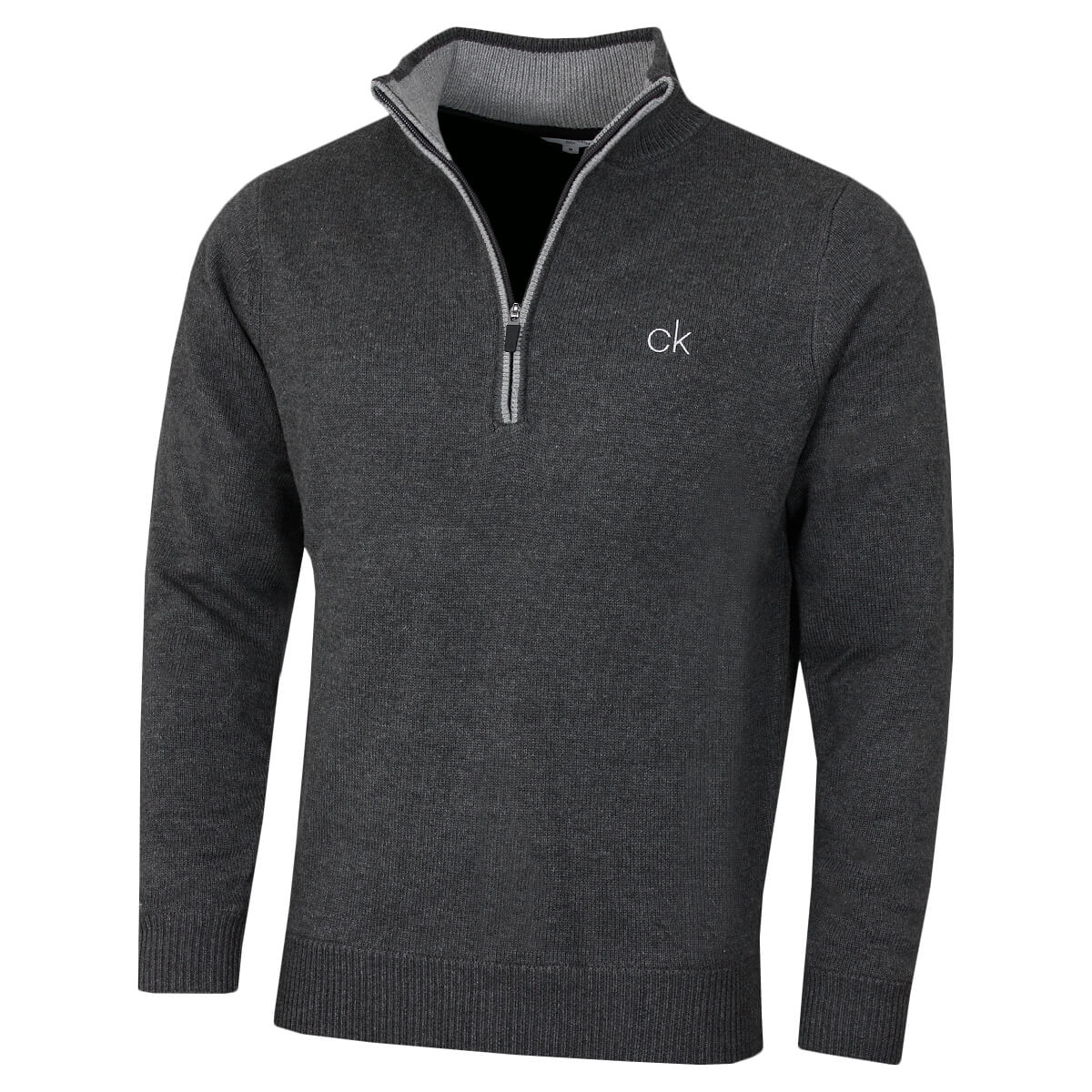 Calvin Klein Mens 2025 Lined Chunky Windproof Lined 1/2 Zip Sweater 38% OFF RRP - Picture 14 of 33