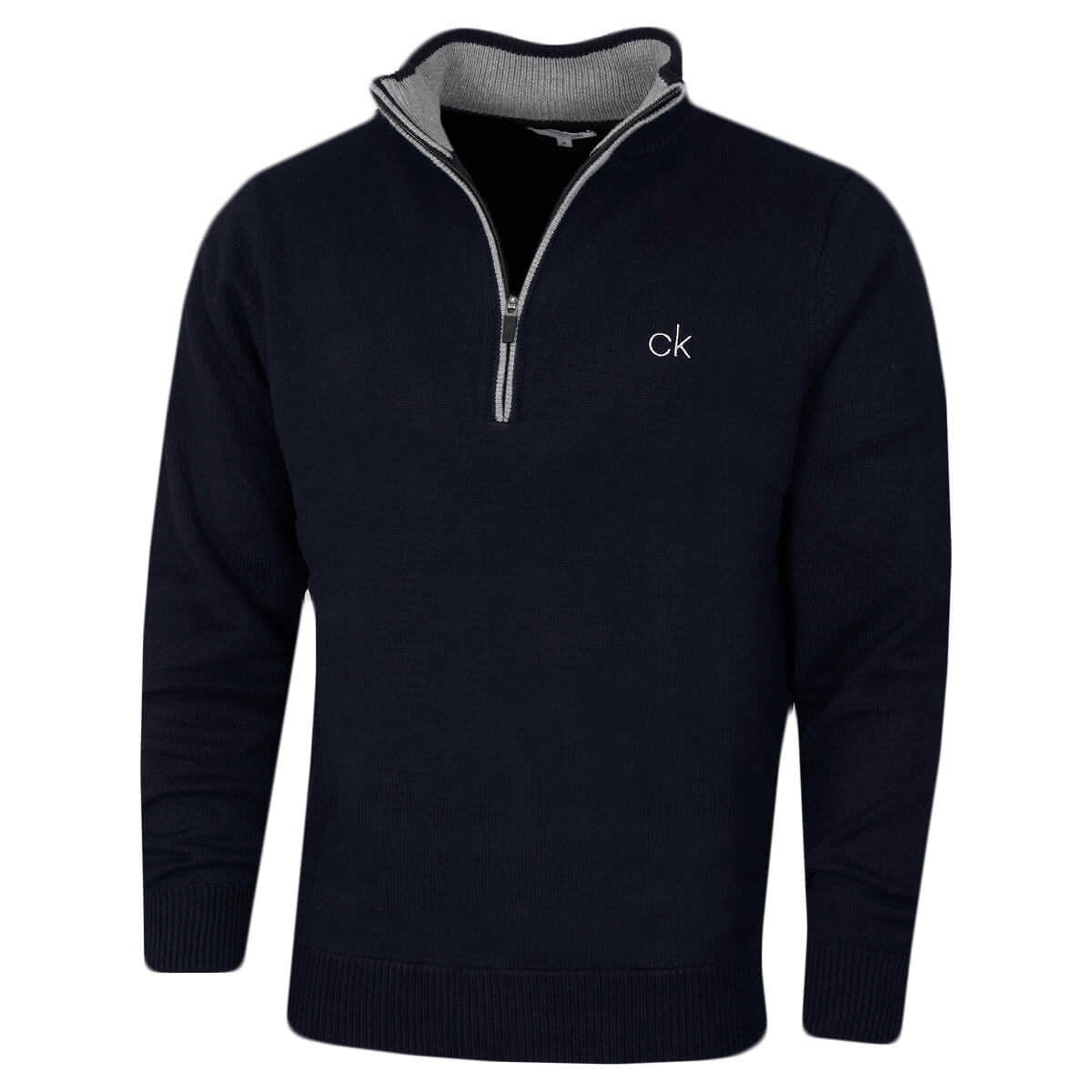 Calvin Klein Mens 2025 Lined Chunky Windproof Lined 1/2 Zip Sweater 38% OFF RRP - Picture 26 of 33