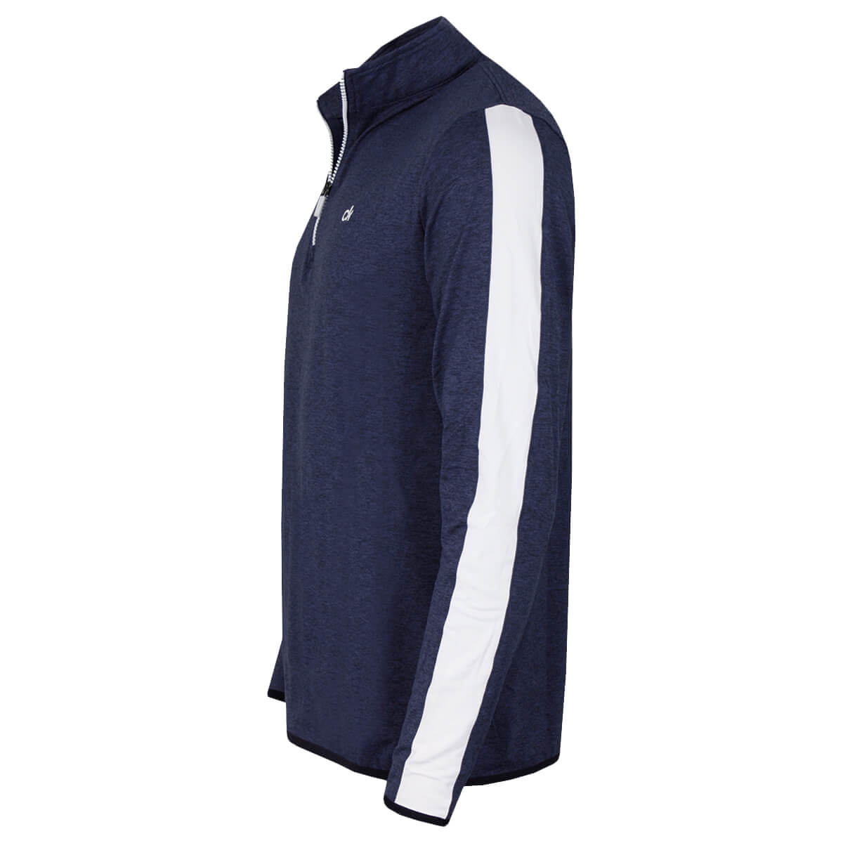 Calvin Klein Mens 2025 Newport Striped Sleeves 1/4 Zip Sweater 33% OFF RRP - Picture 8 of 9