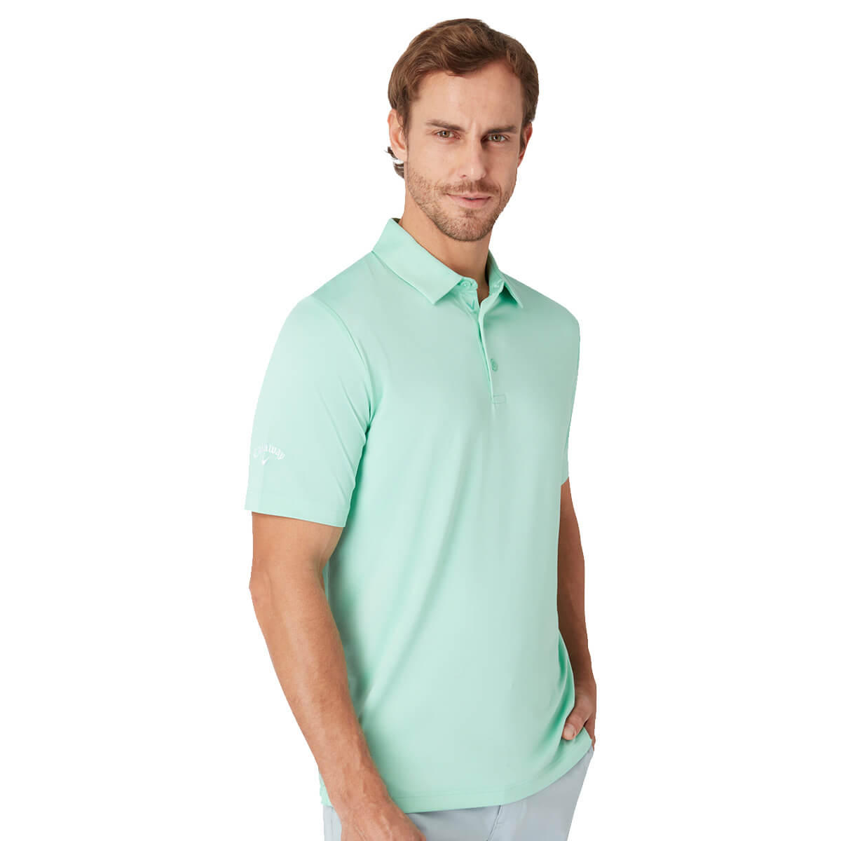 Callaway Golf Mens 2025 SwingTech Solid Stretch Moisture Wicking Polo Shirt - Picture 40 of 53