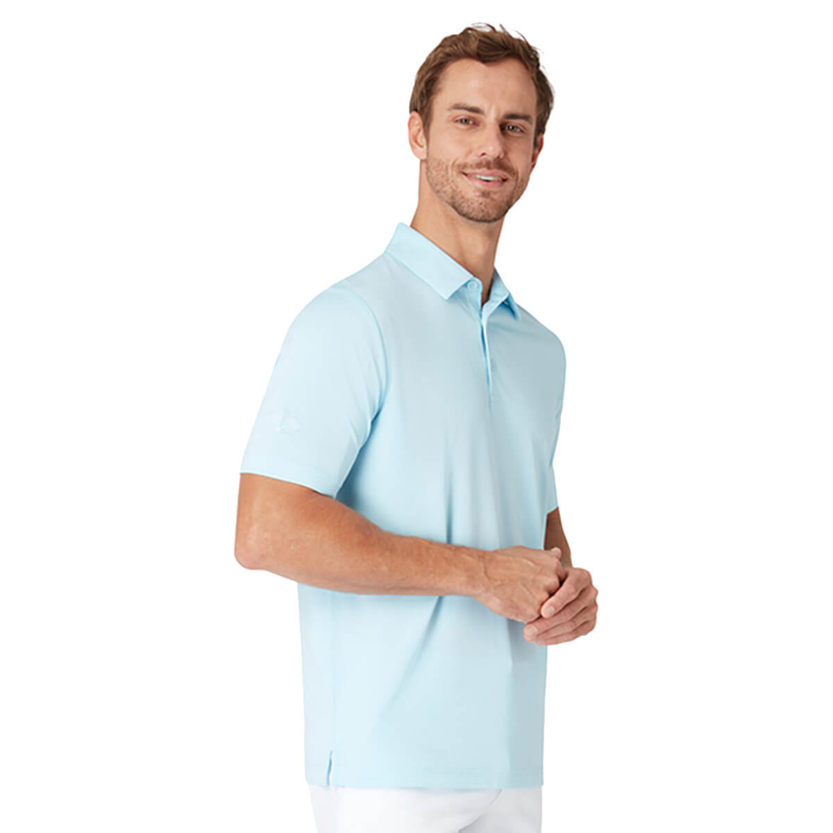 Callaway Golf Mens 2025 SwingTech Solid Stretch Moisture Wicking Polo Shirt - Picture 4 of 53