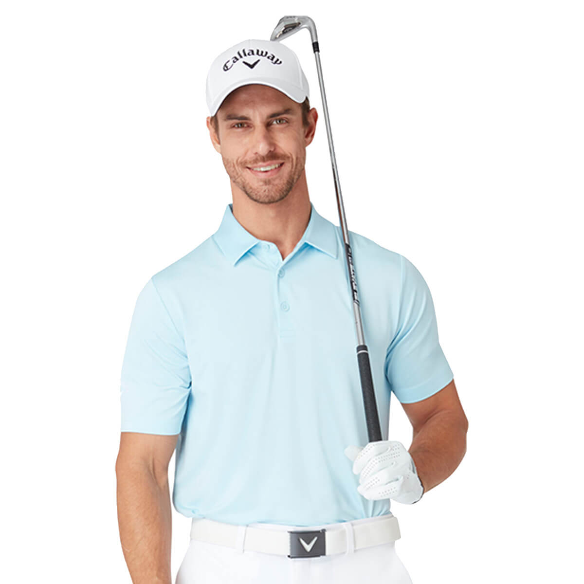 Callaway Golf Mens 2025 SwingTech Solid Stretch Moisture Wicking Polo Shirt - Picture 5 of 53