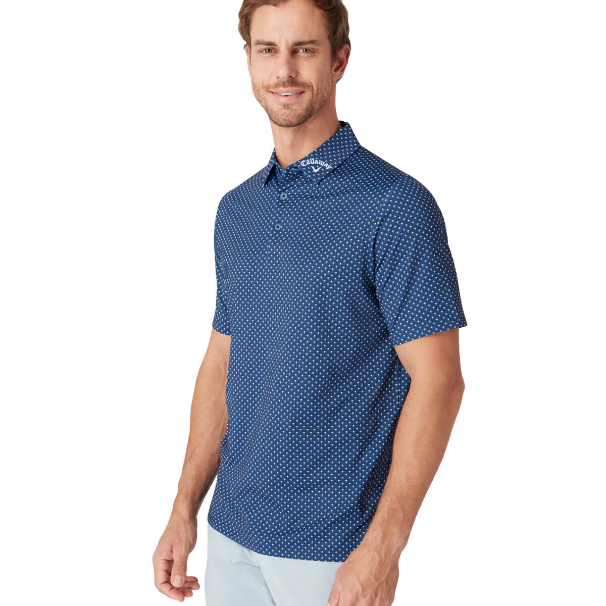 Callaway Golf Mens Golf Trademark Printed Wicking Polo Shirt 33% OFF RRP - Picture 3 of 13