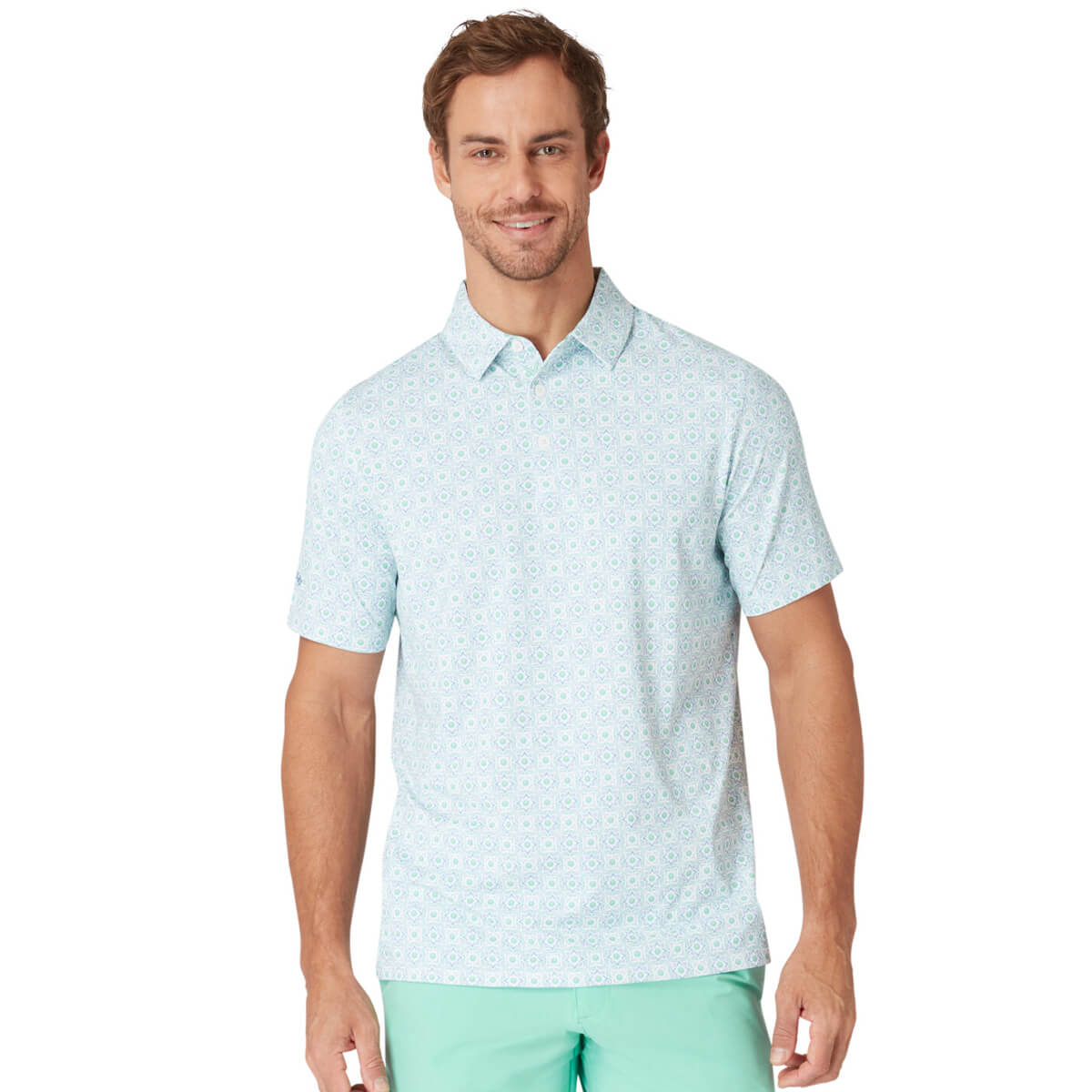 Callaway Golf Mens Golf Foulard Printed Wicking Polo Shirt 33% OFF RRP - Picture 3 of 19