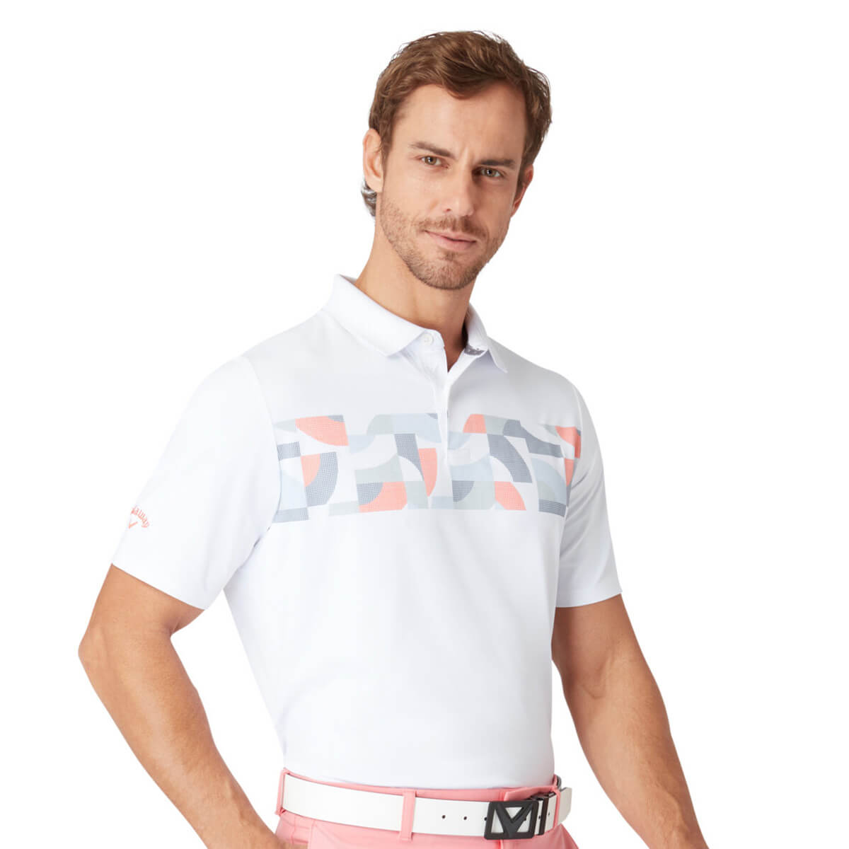 Callaway Golf Mens 2025 Optical 'C' Wicking Stretch Golf Polo Shirt 32% OFF RRP - Picture 4 of 9