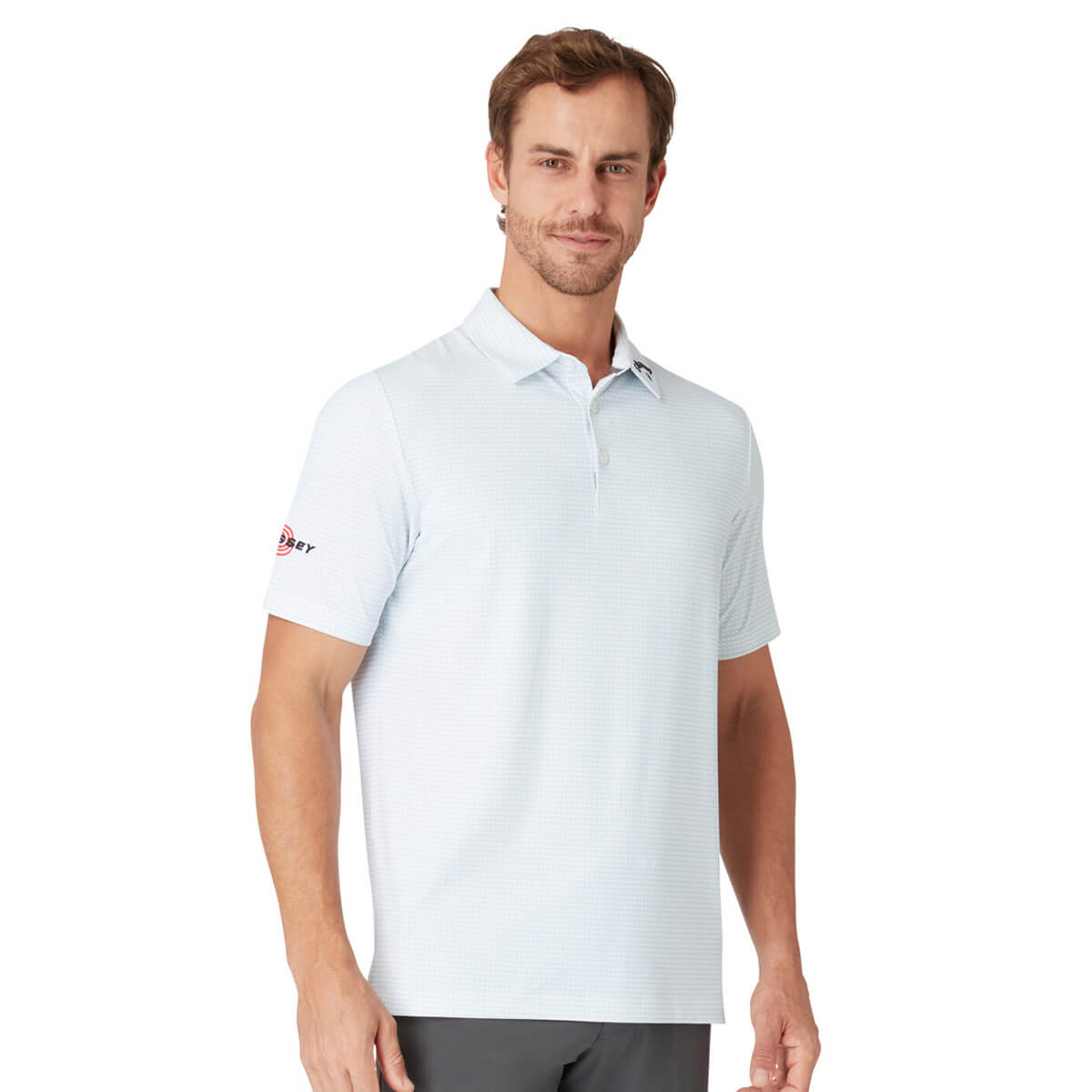Callaway Golf Mens 2025 Odyssey Print Moisture Wicking Stretch Golf Polo Shirt - Picture 4 of 9