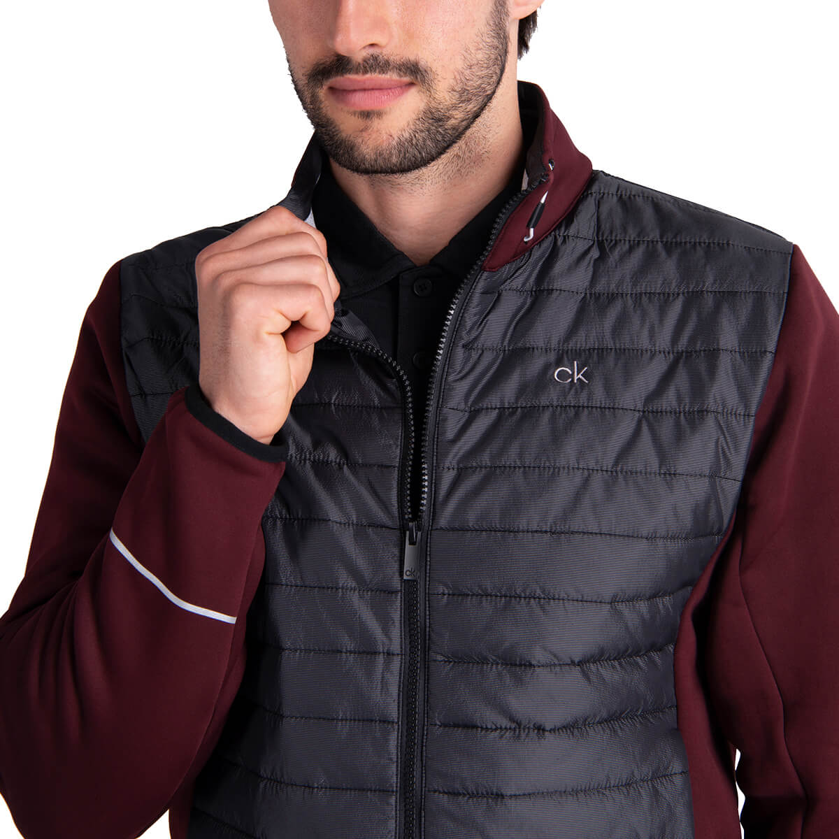 CALVIN KLEIN MENS 2021 Wrangell Hybrid Performance Insulated Stretch Golf Jacket - Â£79.95 