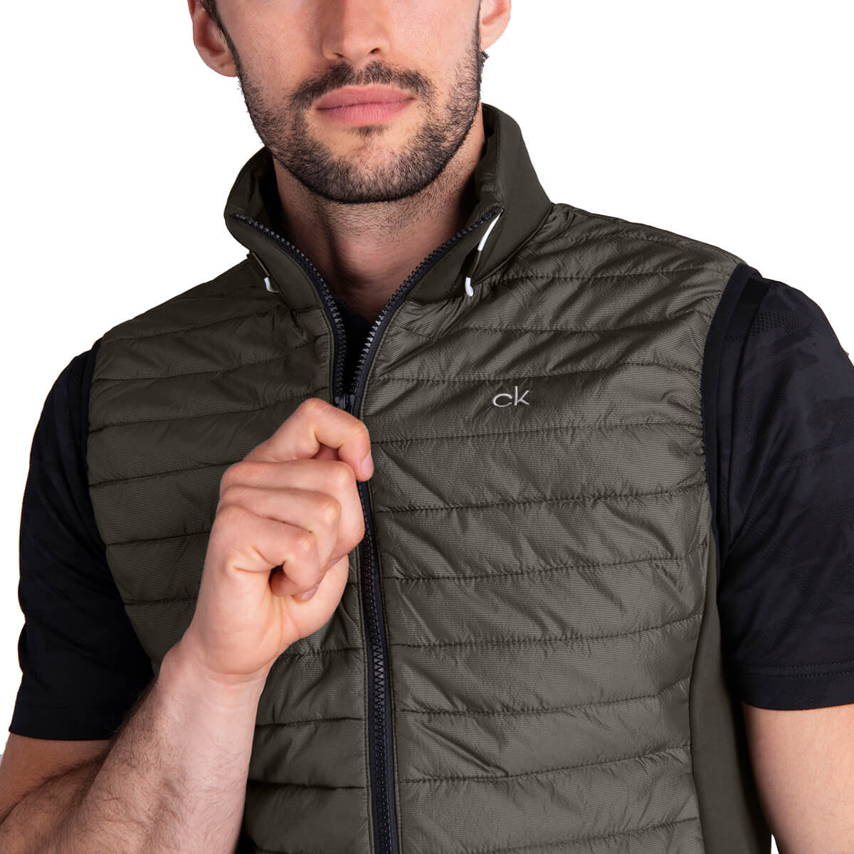 Calvin Klein Mens 2021 Wrangell Hybrid Insulated Stretch Adjustable Golf Gilet | eBay