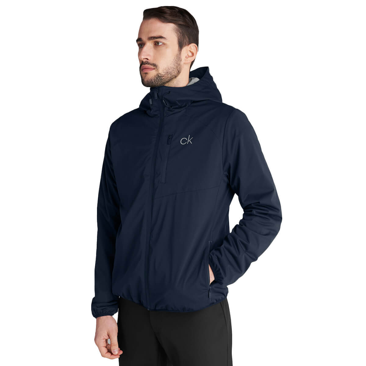 Calvin Klein Mens Ultron Hooded Jacket – Navy – S
