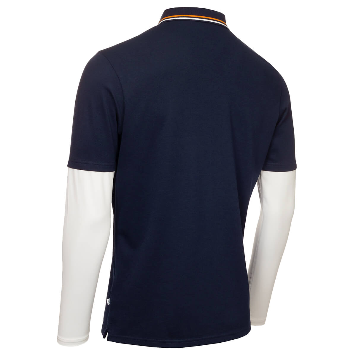 Calvin Klein Mens Hubbard Mositure Wicking Long Sleeve Hybrid Polo Shirt - Picture 2 of 7