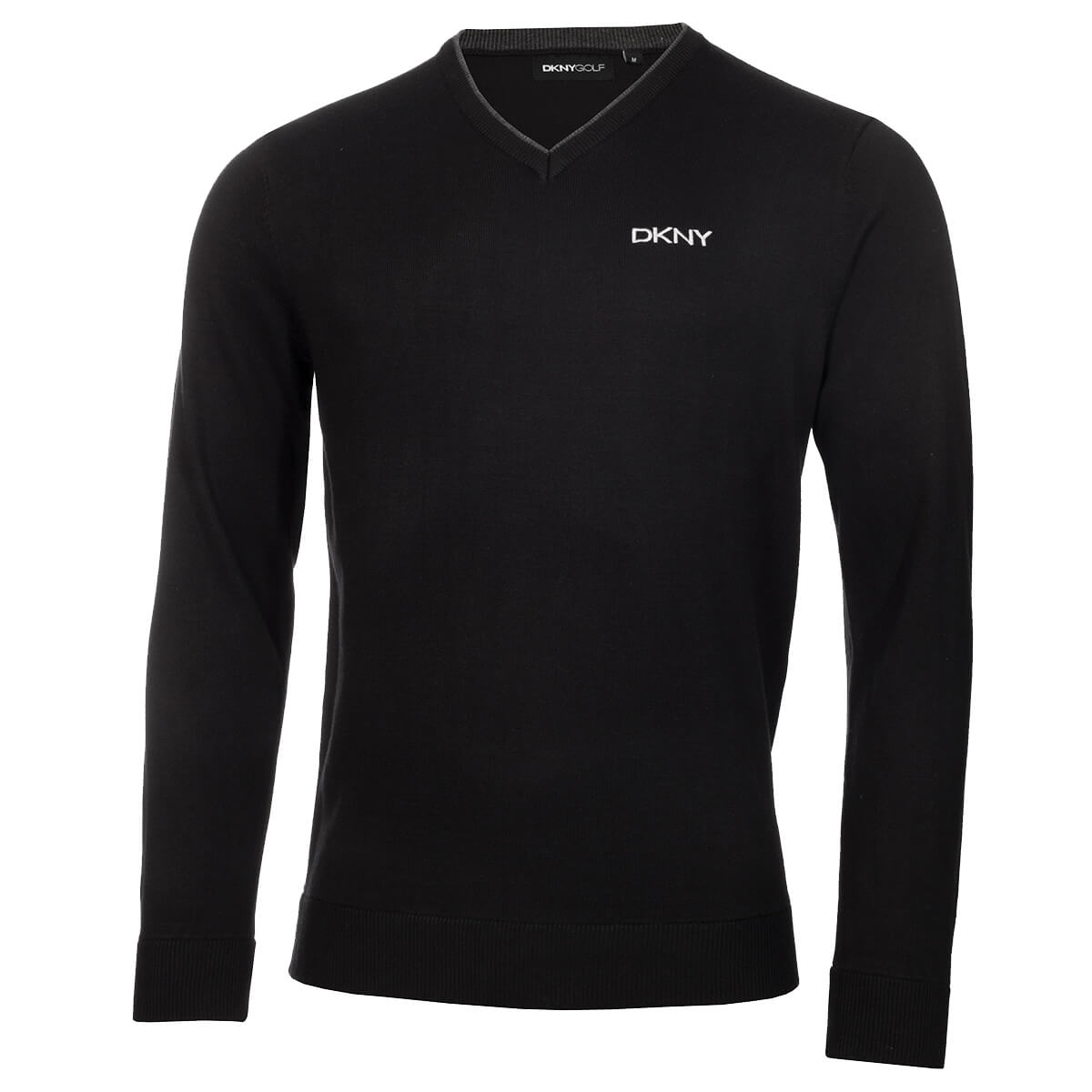 DKNY MENS 2022 VNeck Soft Feel Durable Stretch Knit Sweater 50 OFF RRP £29.99 PicClick UK