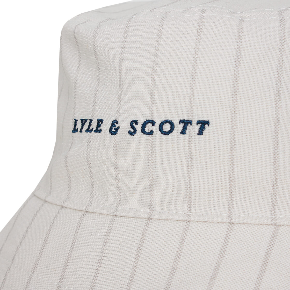 Sombrero de cubo Lyle & Scott para hombre a rayas de tela de algodón duradero talla única - Imagen 7 de 7