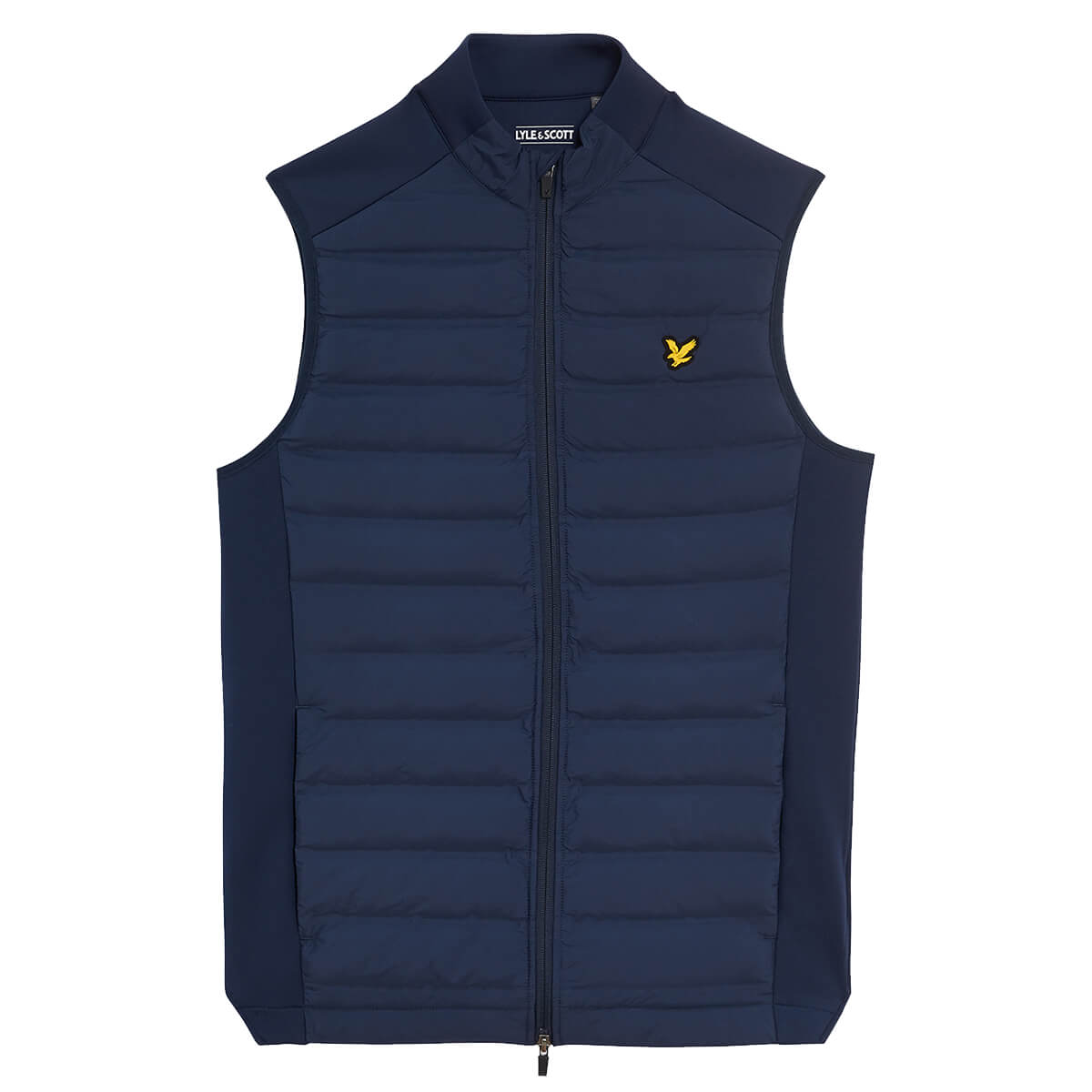 Lyle &amp; Scott Herren Hybrid gesteppte elegante maßgeschneiderte Golfweste 25 % Rabatt UVP
