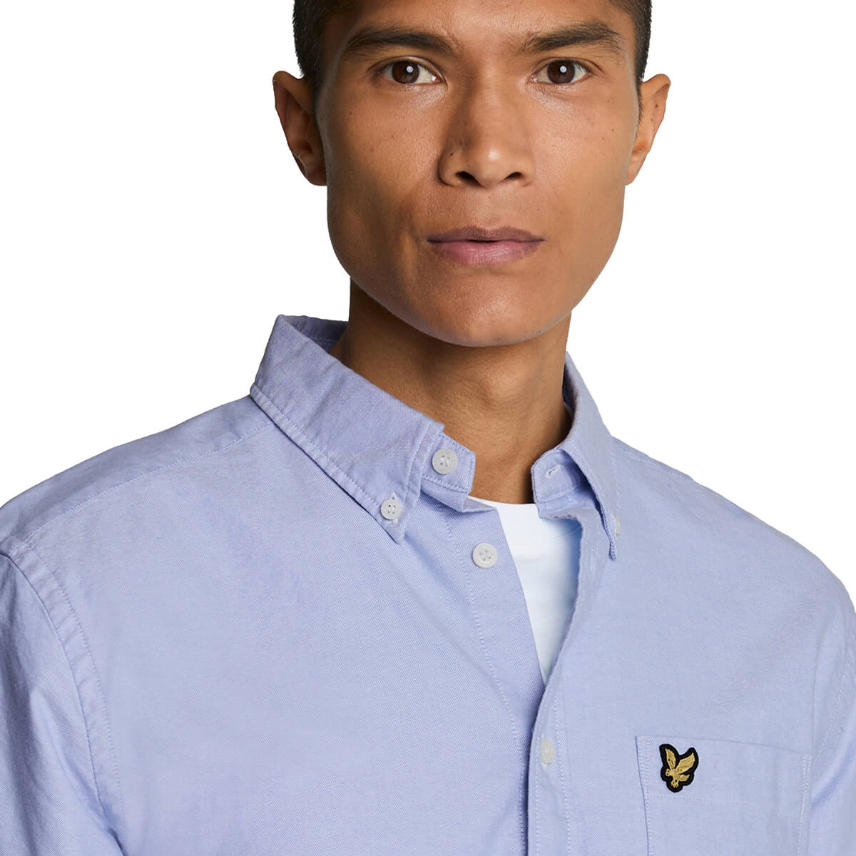 Lyle & Scott Hombre Oxford Cuello Botón Abajo Camisa de Manga Larga 31% OFF - Imagen 12 de 17