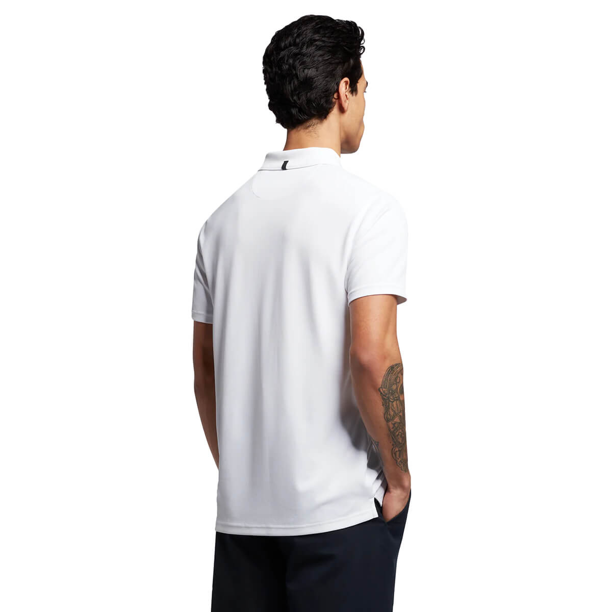 Lyle & Scott Hombre Tech Collar Logo Corte Normal Reciclado Polo 35% OFF - Imagen 10 de 12