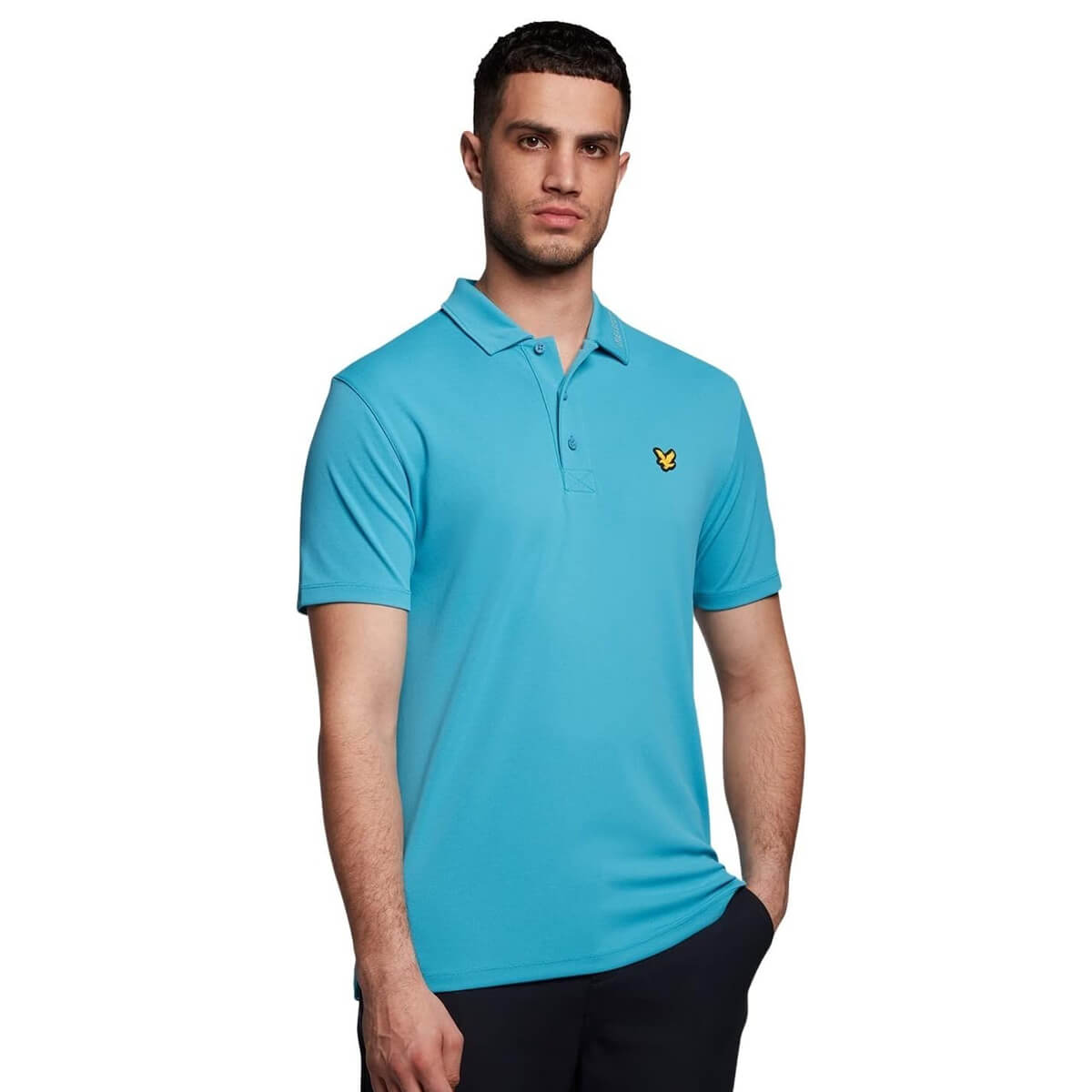 Lyle & Scott Hombre Tech Collar Logo Corte Normal Reciclado Polo 35% OFF - Imagen 5 de 12