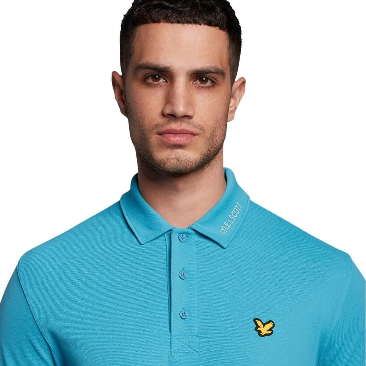 Lyle & Scott Hombre Tech Collar Logo Corte Normal Reciclado Polo 35% OFF - Imagen 7 de 12