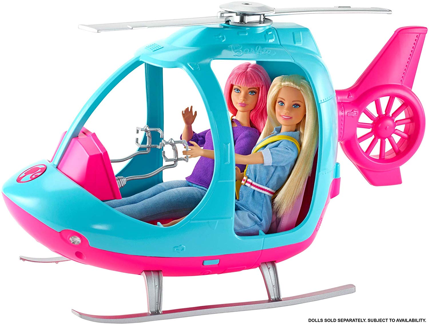 poupées non fourni Barbie hélicoptère avec Spinning hélices sièges 2 DOLLS