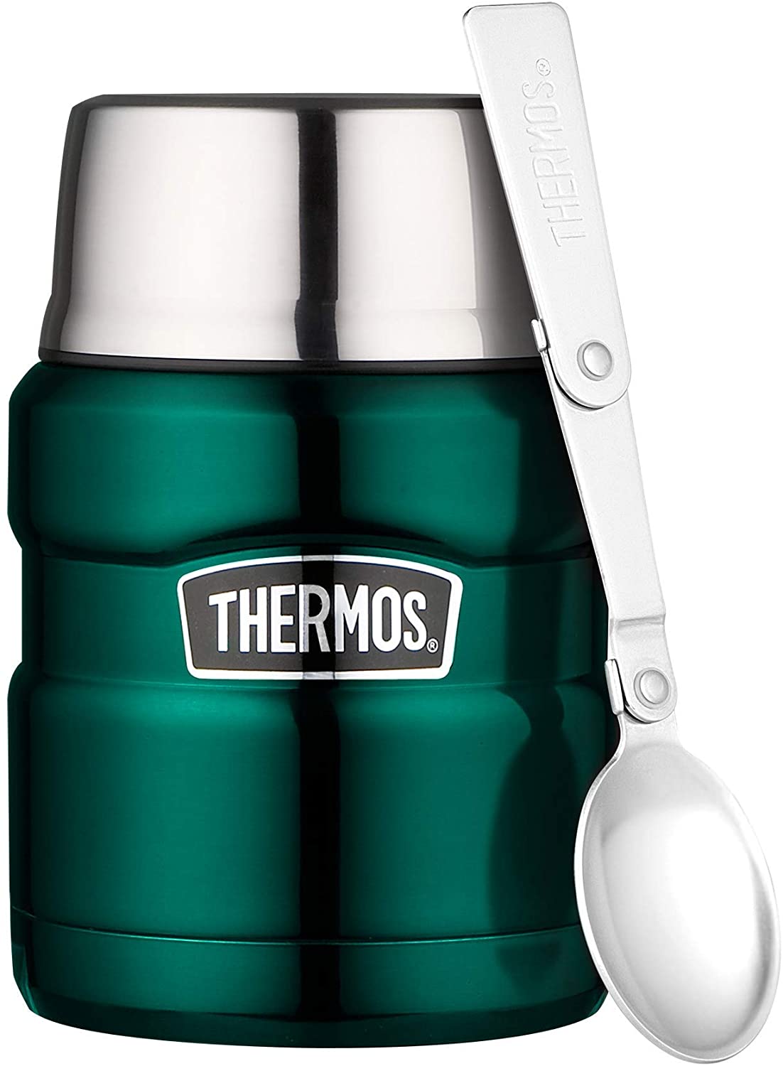 Thermos King Vacuum Insulated Food Flask 470ml Racing Green Travel Cup