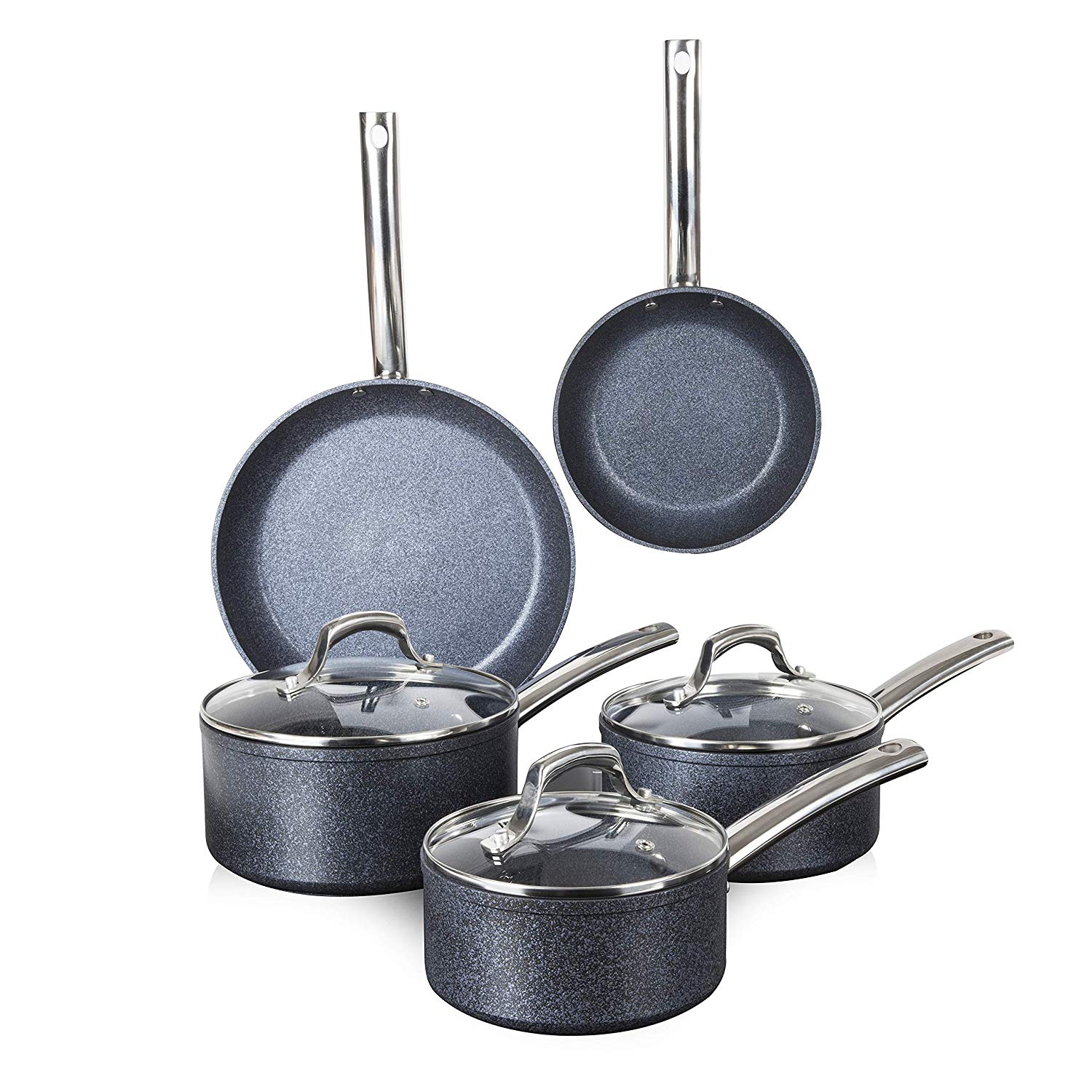 Tower TruStone 5 Piece Pan Set NonStick Induction Cookware Saucepan Set eBay