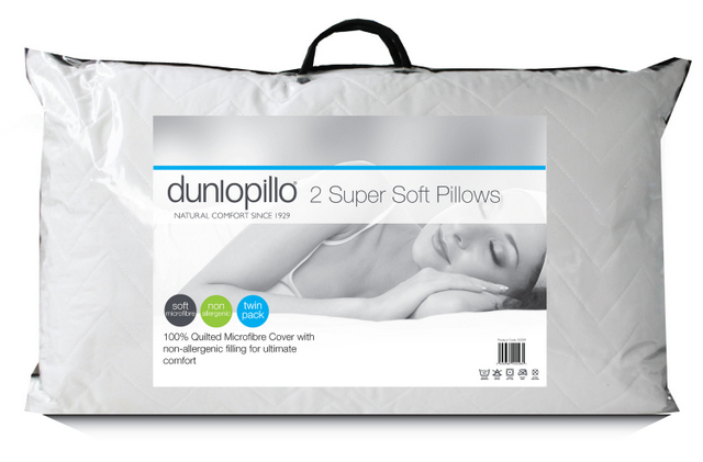 Dunlopillo Super Soft Pillow Pack of 2 Dunlopillo Soft As Down Pillow Pack of