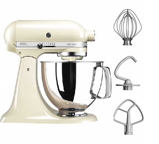 KitchenAid Artisan Stand Mixer 4.8L 300W Almond Cream 5 Year Guarantee