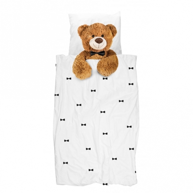 Snurk Teddy Single Duvet Cover /& Pillowcase 160 Thread Count 100/% Cotton
