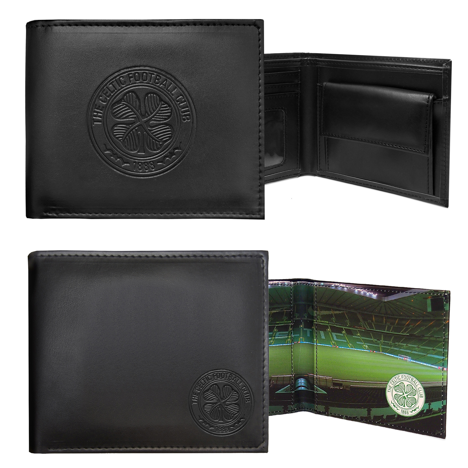 Celtic Football Club Official Soccer Gift Embossed Crest Wallet Black eBay