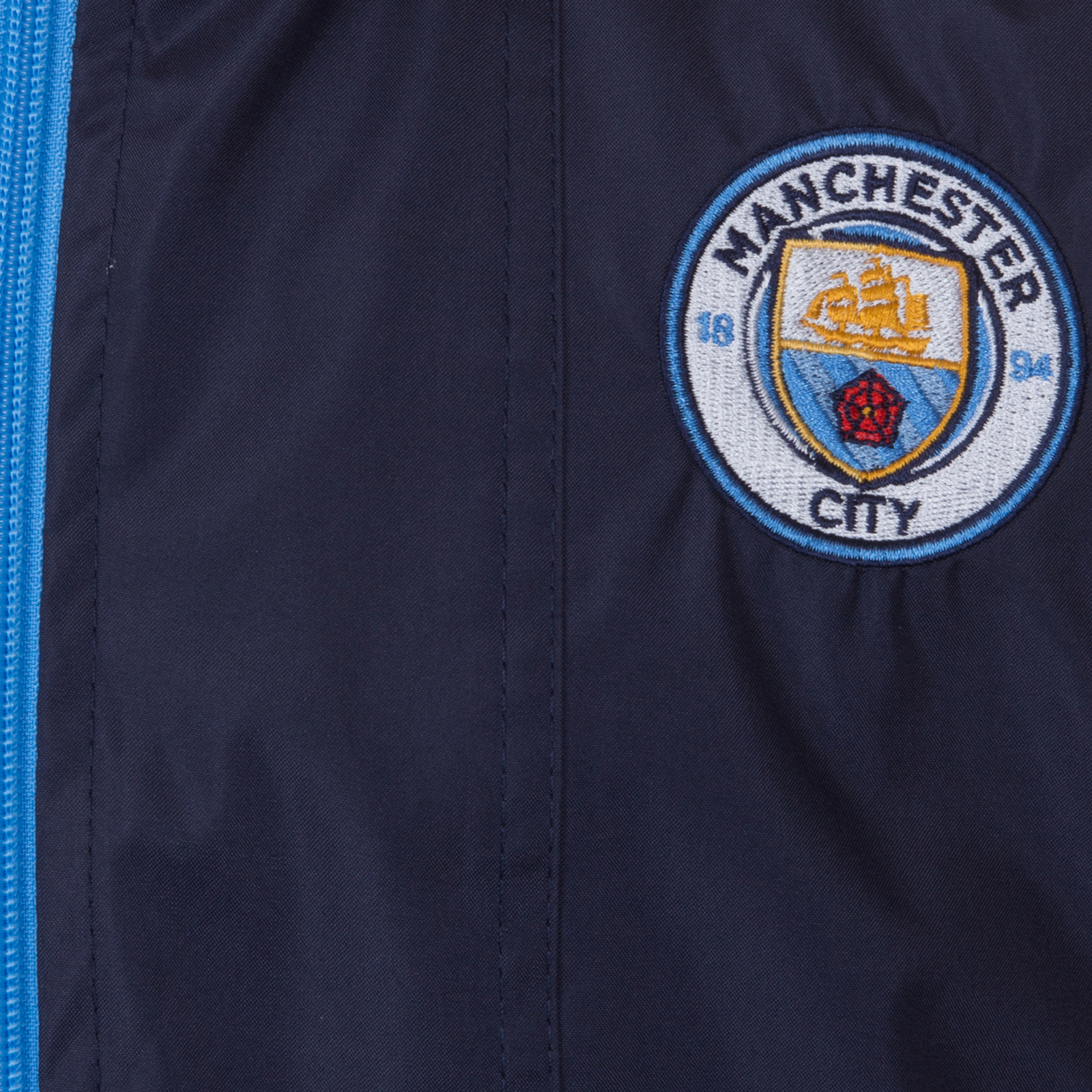 MANCHESTER CITY BOYS Jacket Shower Windbreaker Kids OFFICIAL Football ...