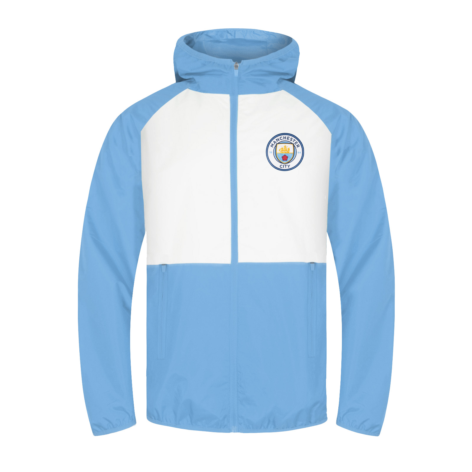 Manchester City Boys Jacket Shower Windbreaker Kids OFFICIAL Football Gift - Picture 12 of 15