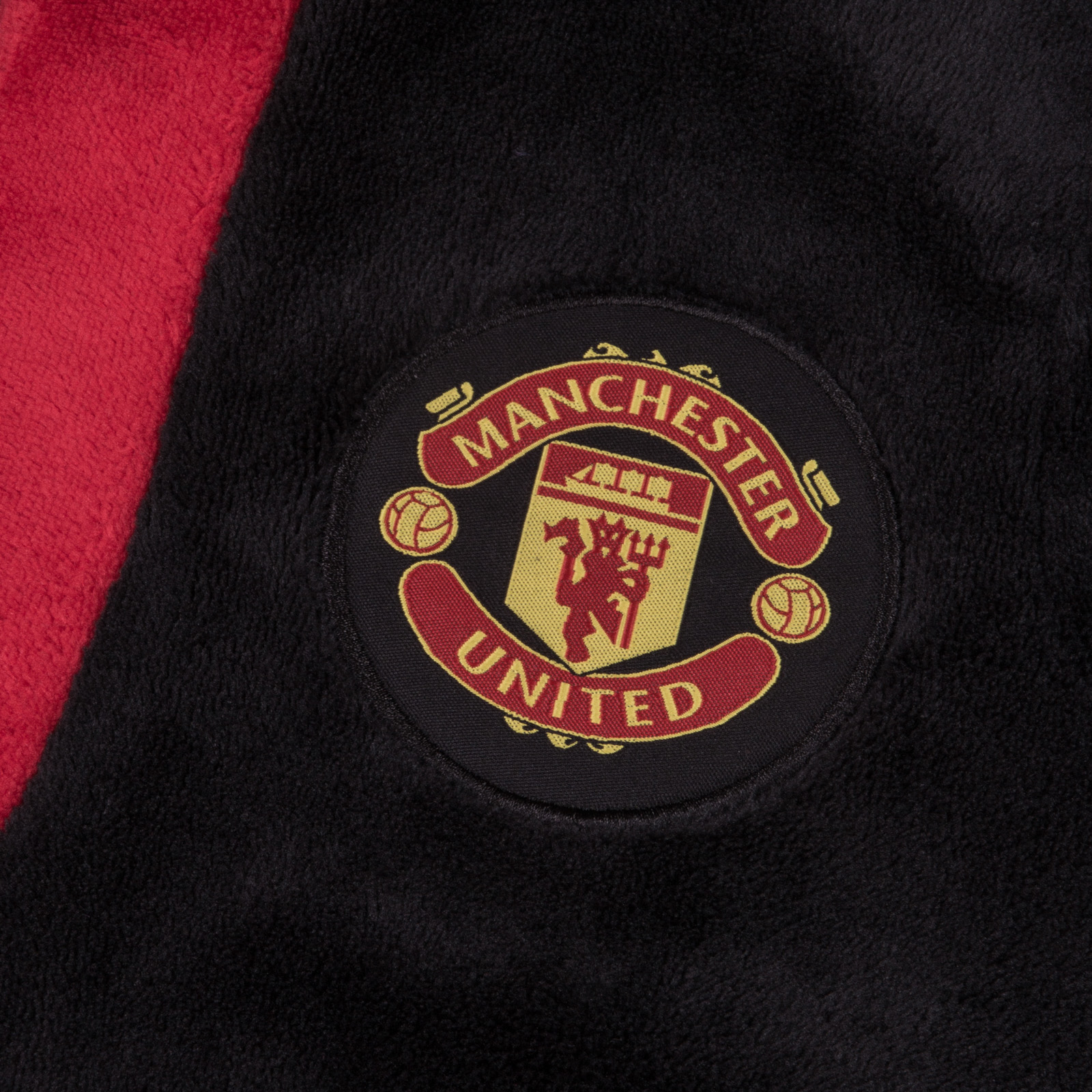 Manchester United FC Official Soccer Gift Boys Hooded Fleece Dressing Gown Robe - Picture 7 of 11