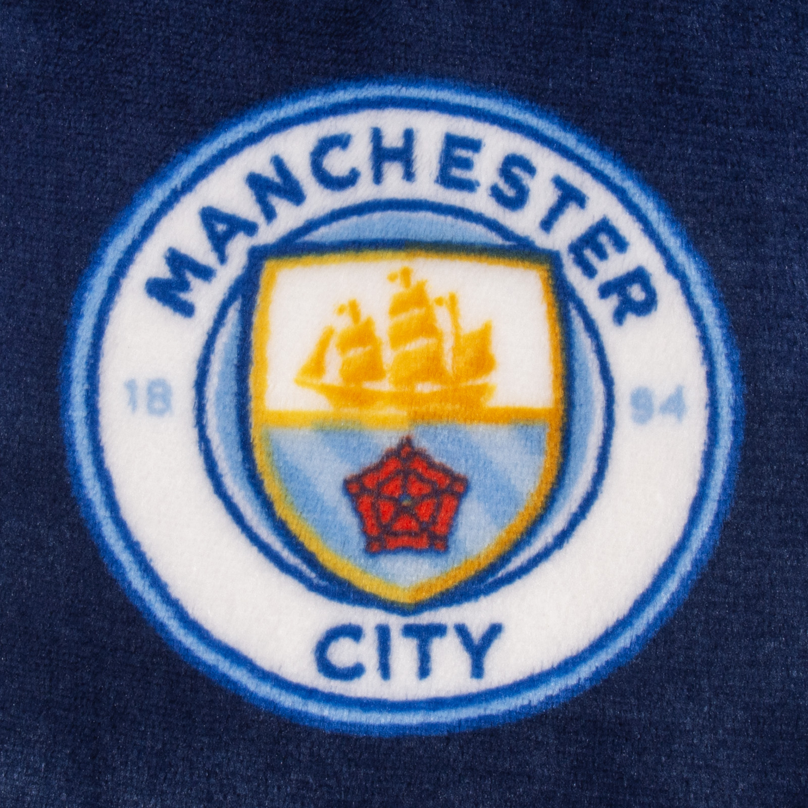 Manchester City FC Official Soccer Gift Boys Hooded Fleece Dressing Gown Robe - Picture 7 of 17