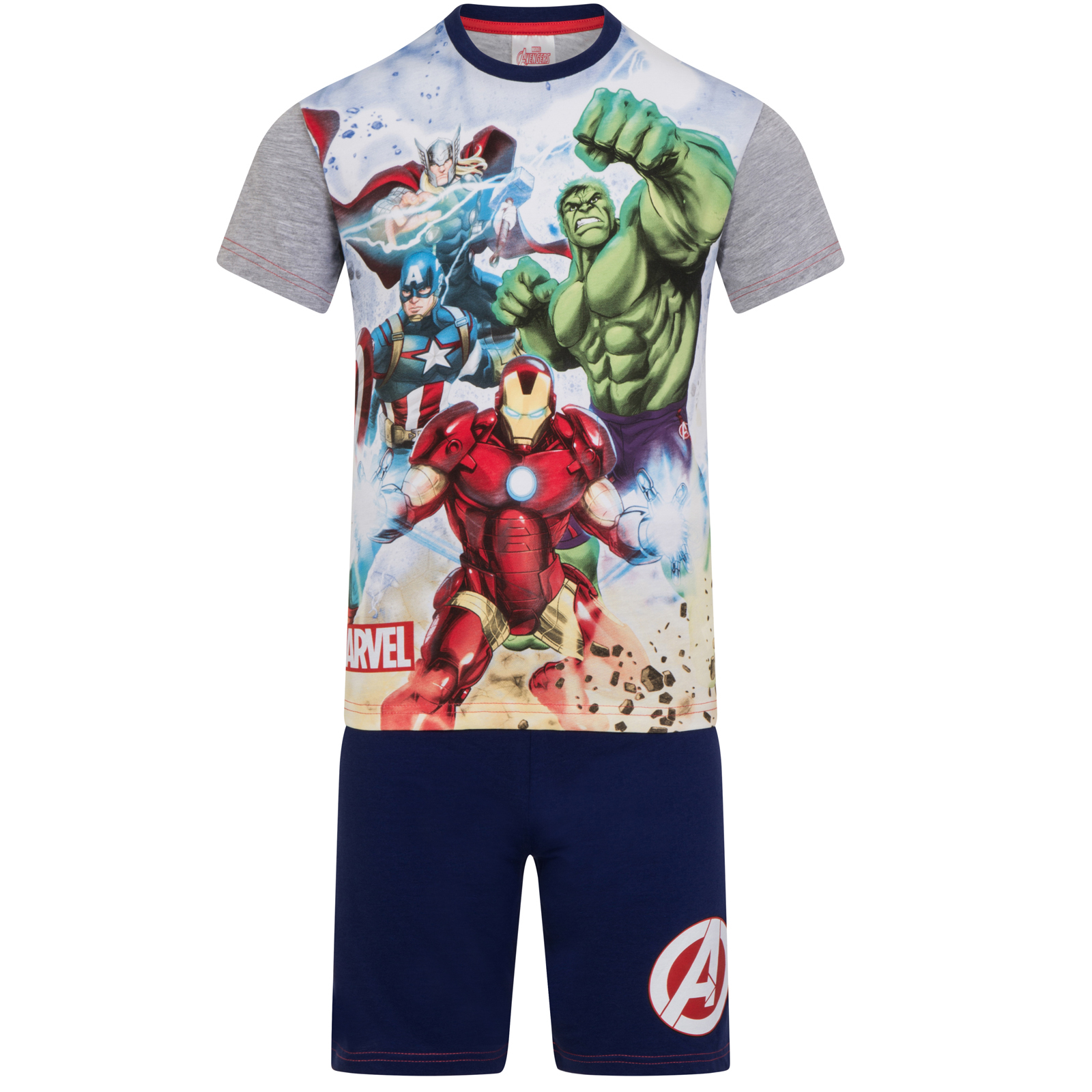 marvel avengers iron man hulk captain america official gift boys short pajamas ebay