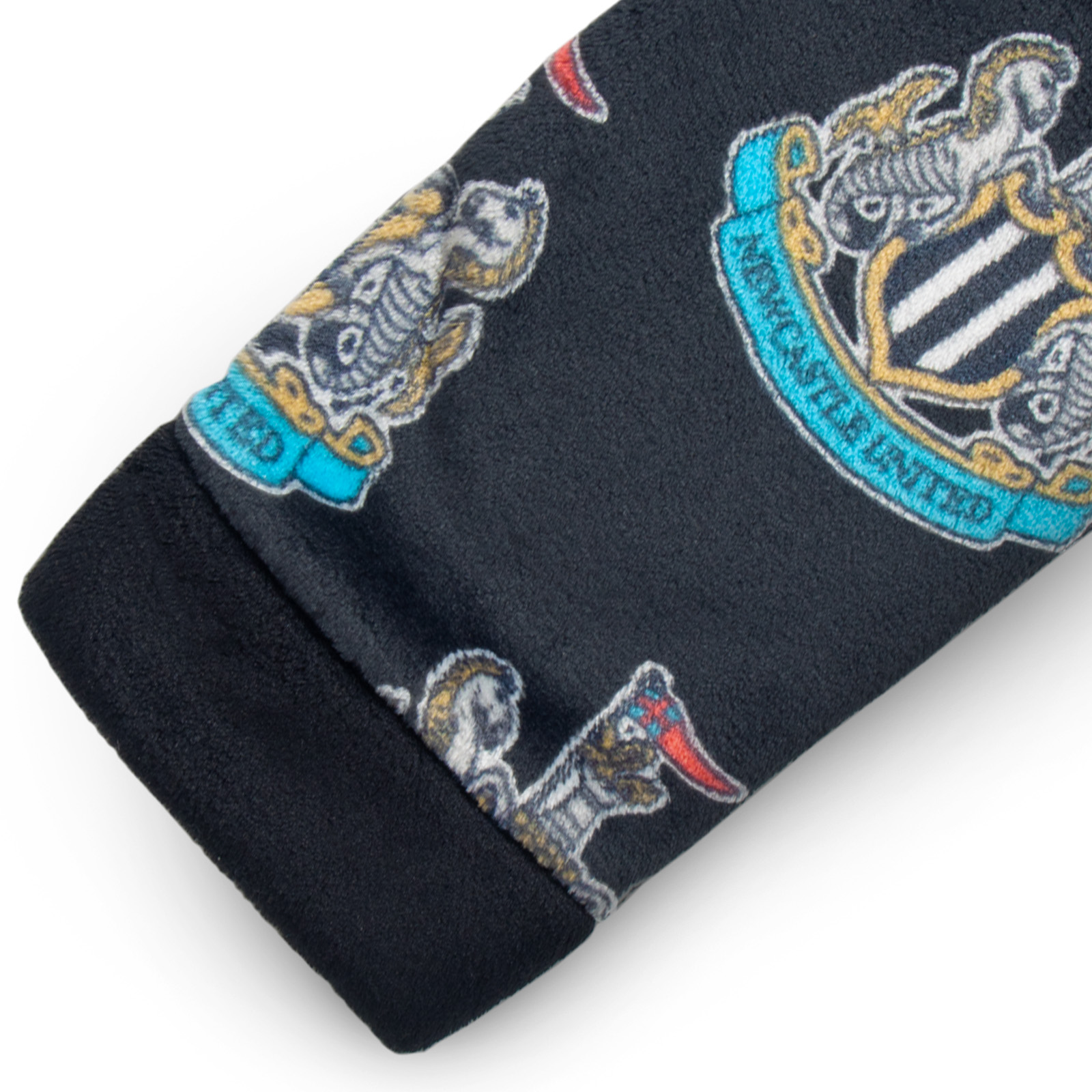 Newcastle United FC Official Soccer Gift Boys Hooded Fleece Dressing Gown Robe - Picture 7 of 9