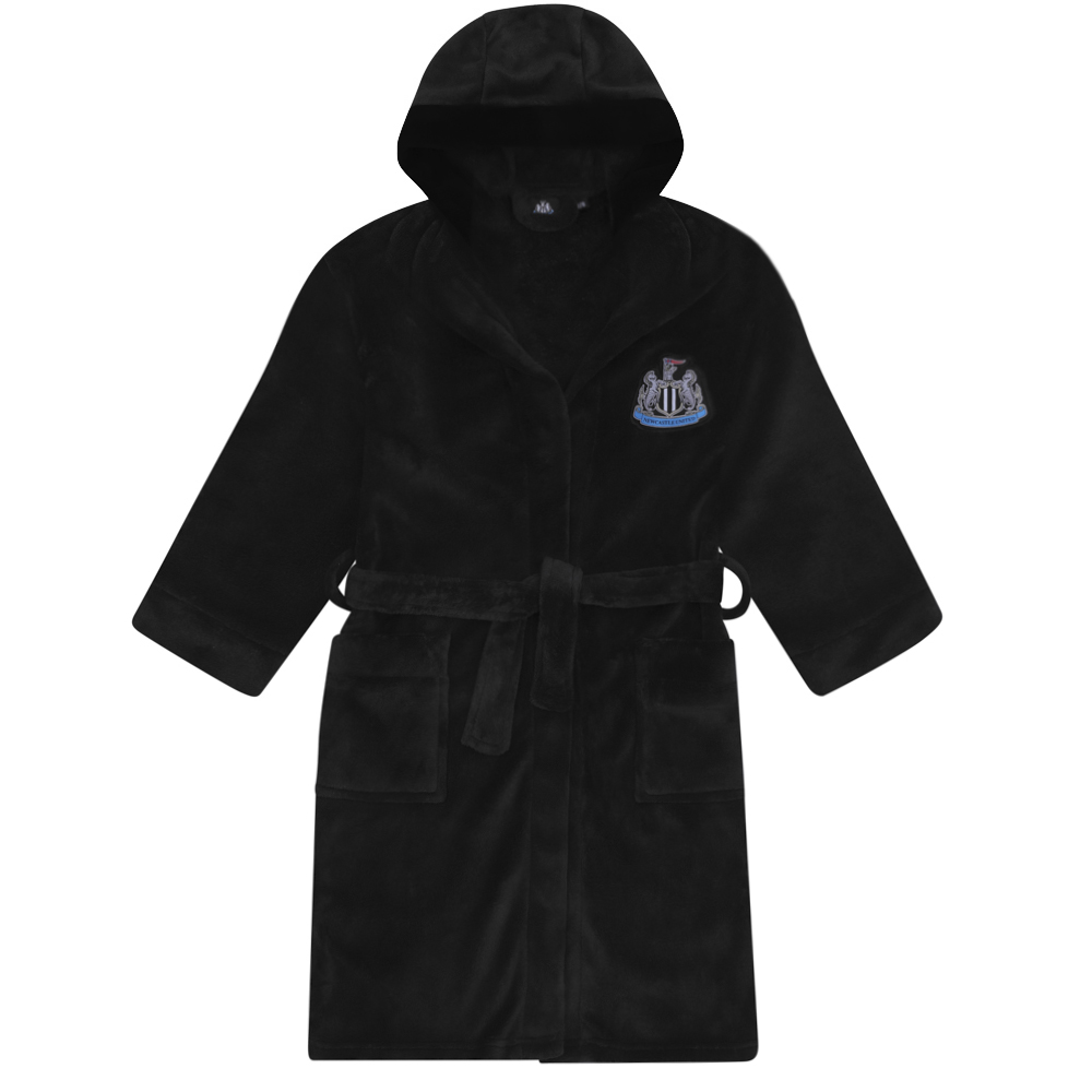 Manchester United FC Official Football Boys Hooded Fleece Dressing Gown Robe