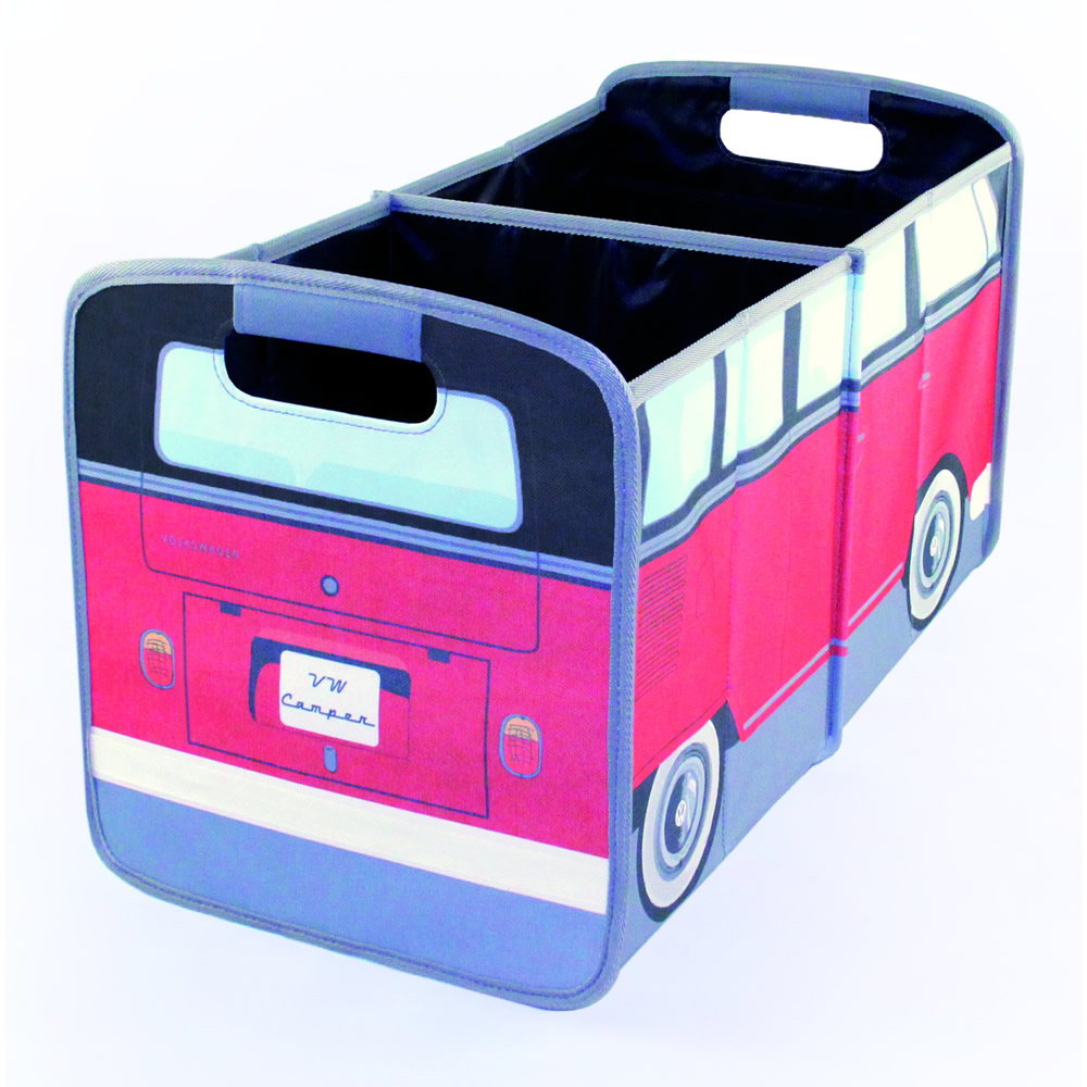 Official VW Camper Van Foldable Storage Box / Car Boot Organiser Red