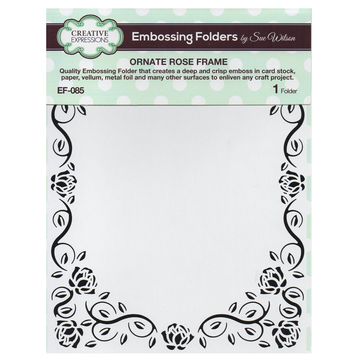 Embossing Folder by Sue Wilson Eve/'s Snowflakes EF-096 Creative Expressions