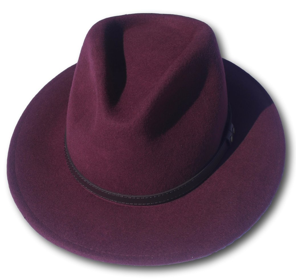 wool felt fedora trilby hat Large 