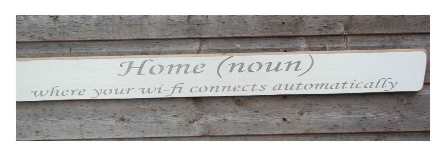Rustic Hand Made Vintage Wooden ENS1001100 Custom Home Is Where Boat Is Sign