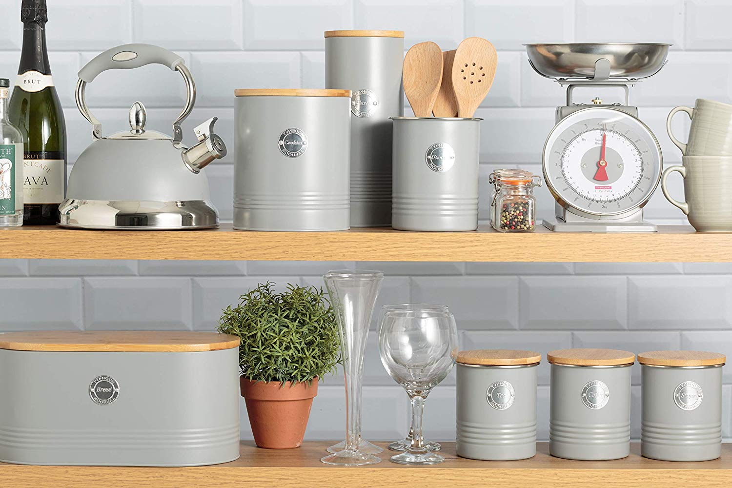 Typhoon Living Airtight Biscuit Cookie Storage Canister with Lid Grey 3.4 Litre eBay