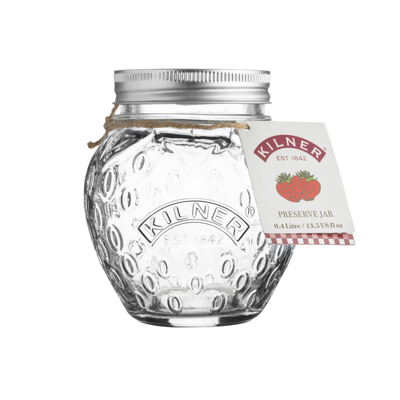 3pcs Kilner 400ml Screw Top Strawberry Shape Preserving Jars Jam