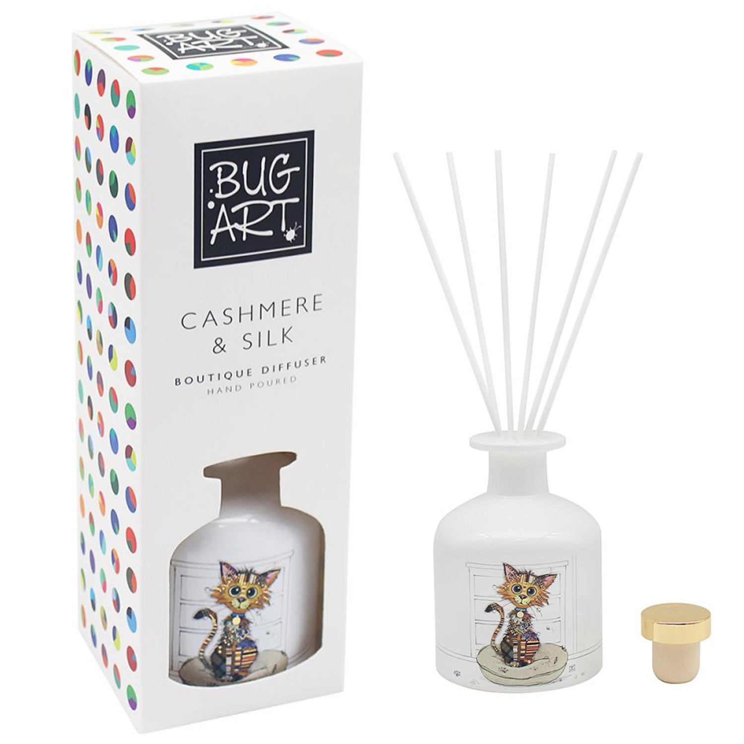 Reed Diffusers 200ml Bug Art Cashmere & Silk Animals Novelty Holiday ...