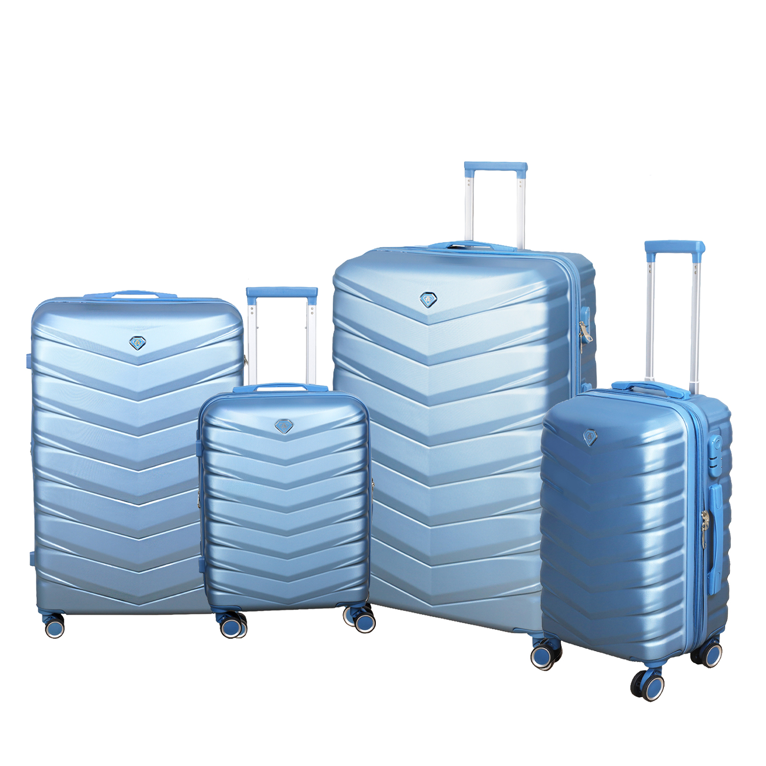 Travel Suitcases Expandable Luggage Trolley Hard Shell Casing ABS 360 8 ...