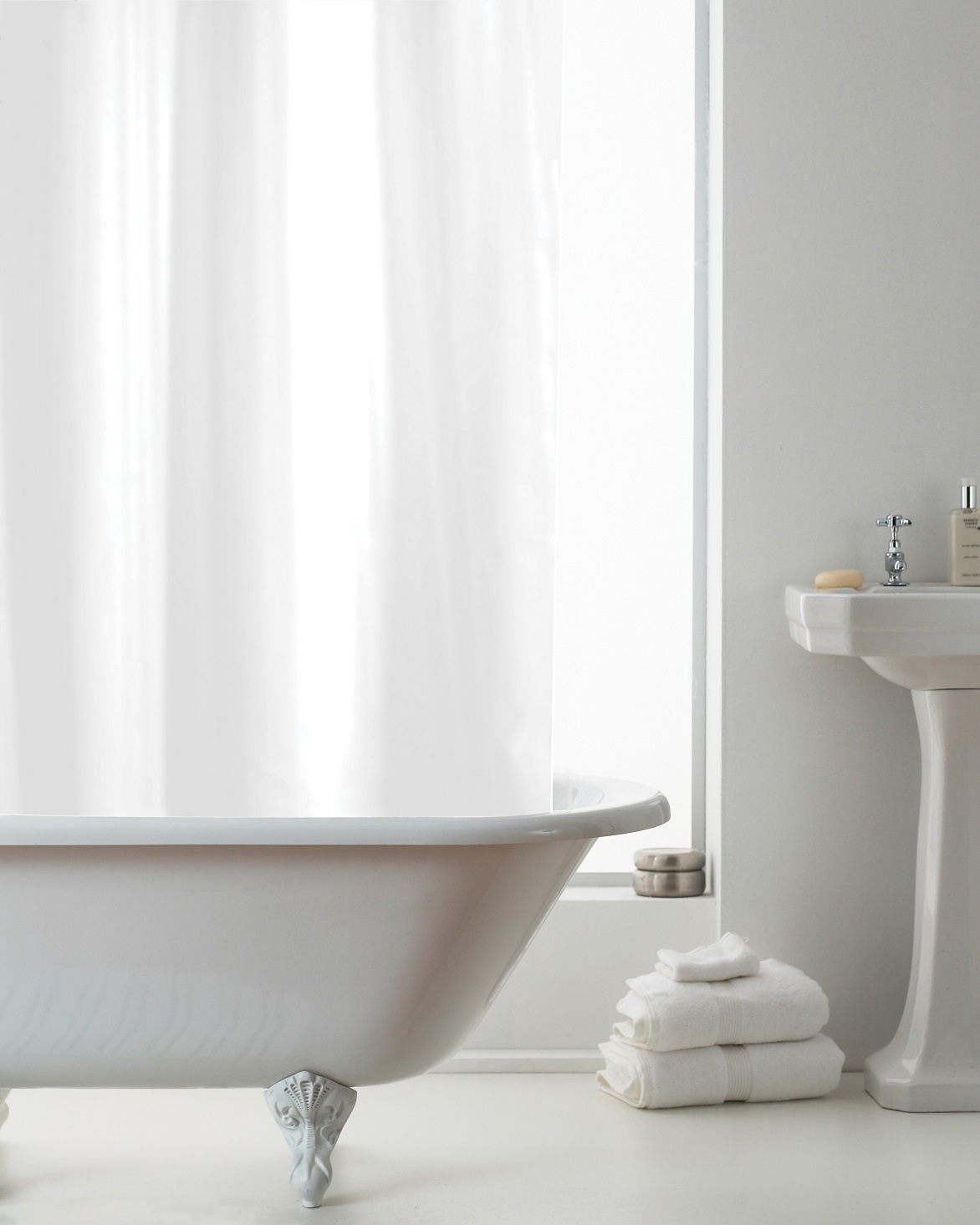 Shower Curtain Modern Waterproof Mould Proof Bathroom Curtains + Hooks 180x180cm - Picture 7 of 13