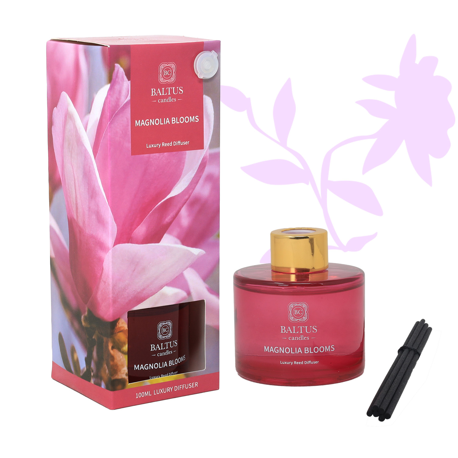 Reed Diffuser 100ml Baltus Magnolia Blooms Aroma Air Freshener Home Fragrance