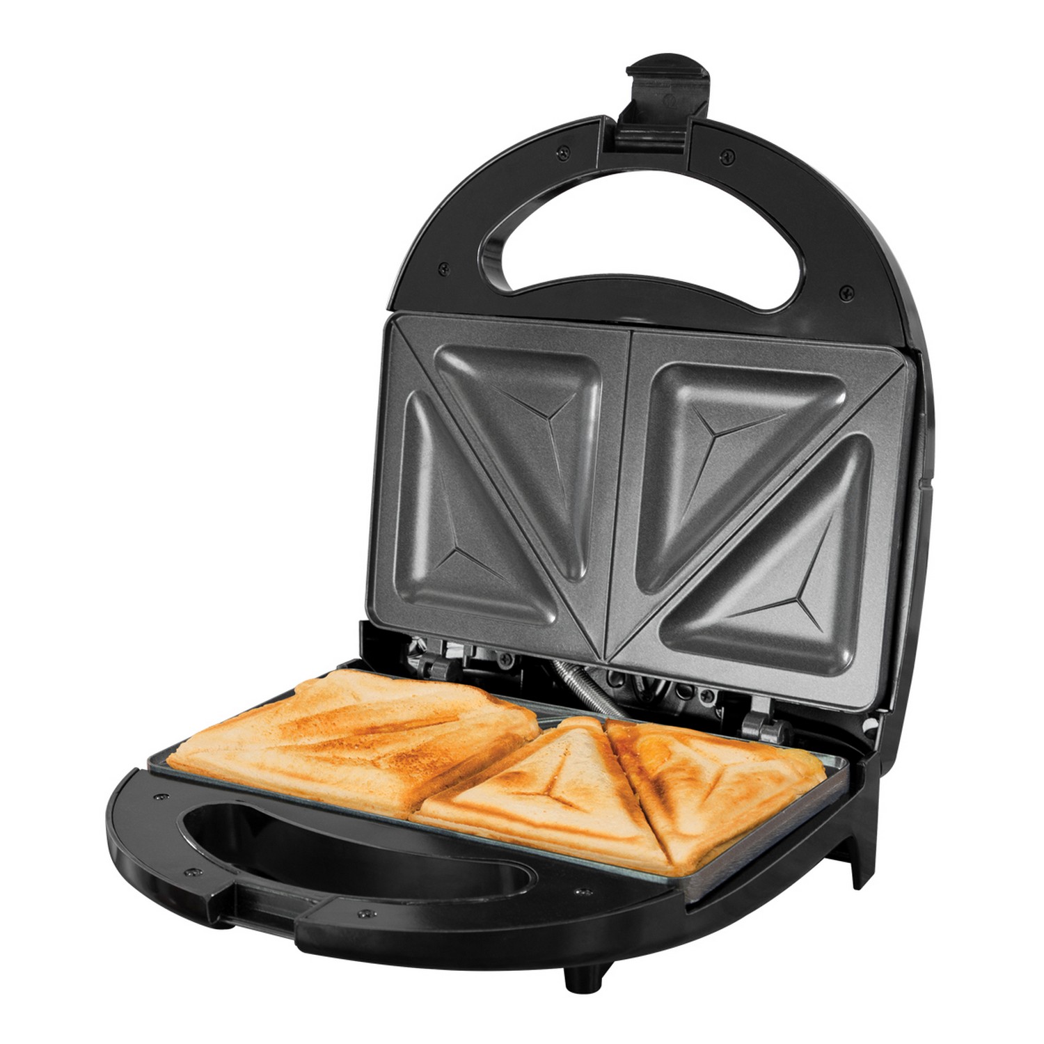 Quest 750W 2 Slice Black Panini Toastie Maker Non Stick Sandwich Press