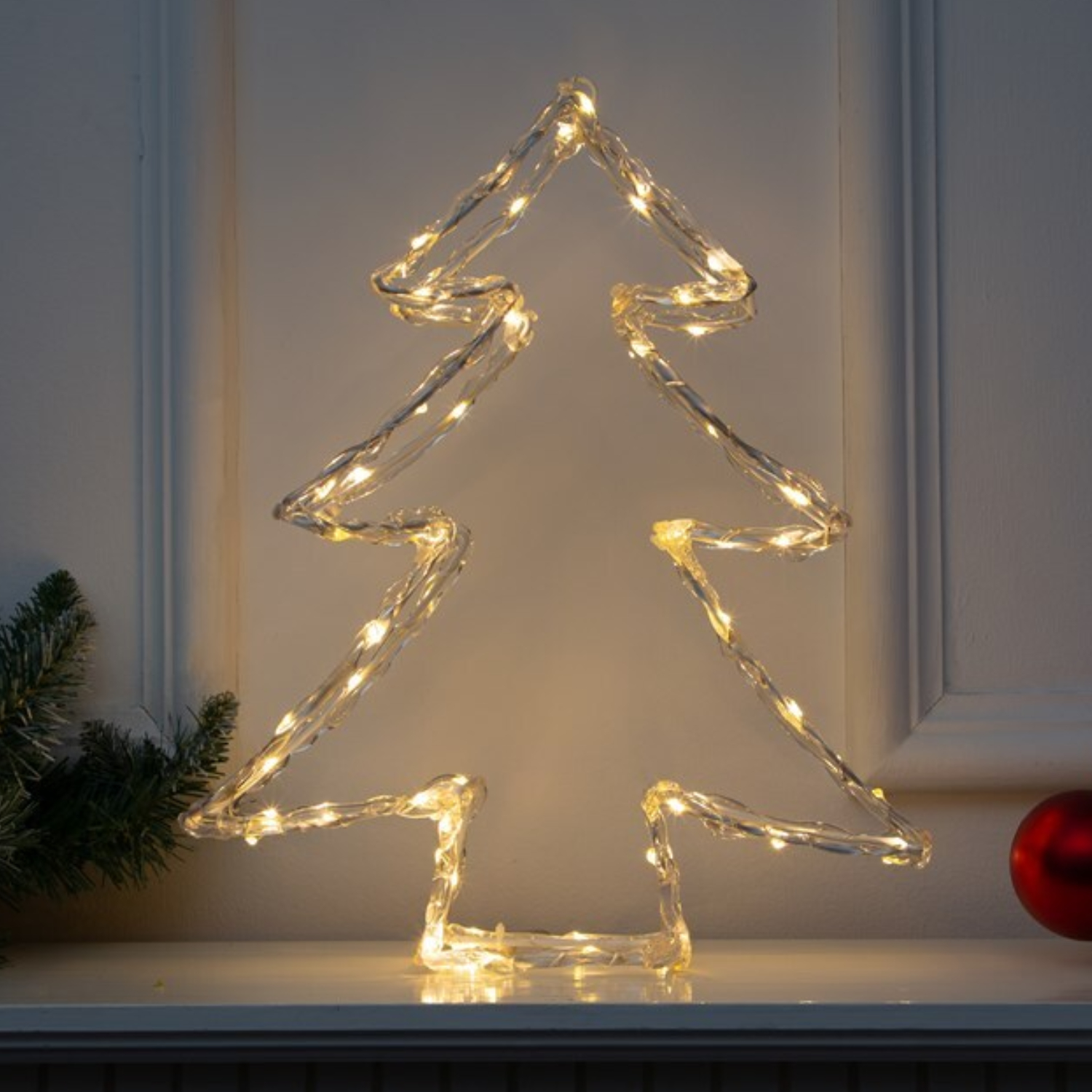 Lumières acryliques LED de Noël boîte cadeau arbre étoilé blanc chaud décoration intérieur extérieur - Photo 3/24